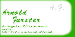 arnold furster business card